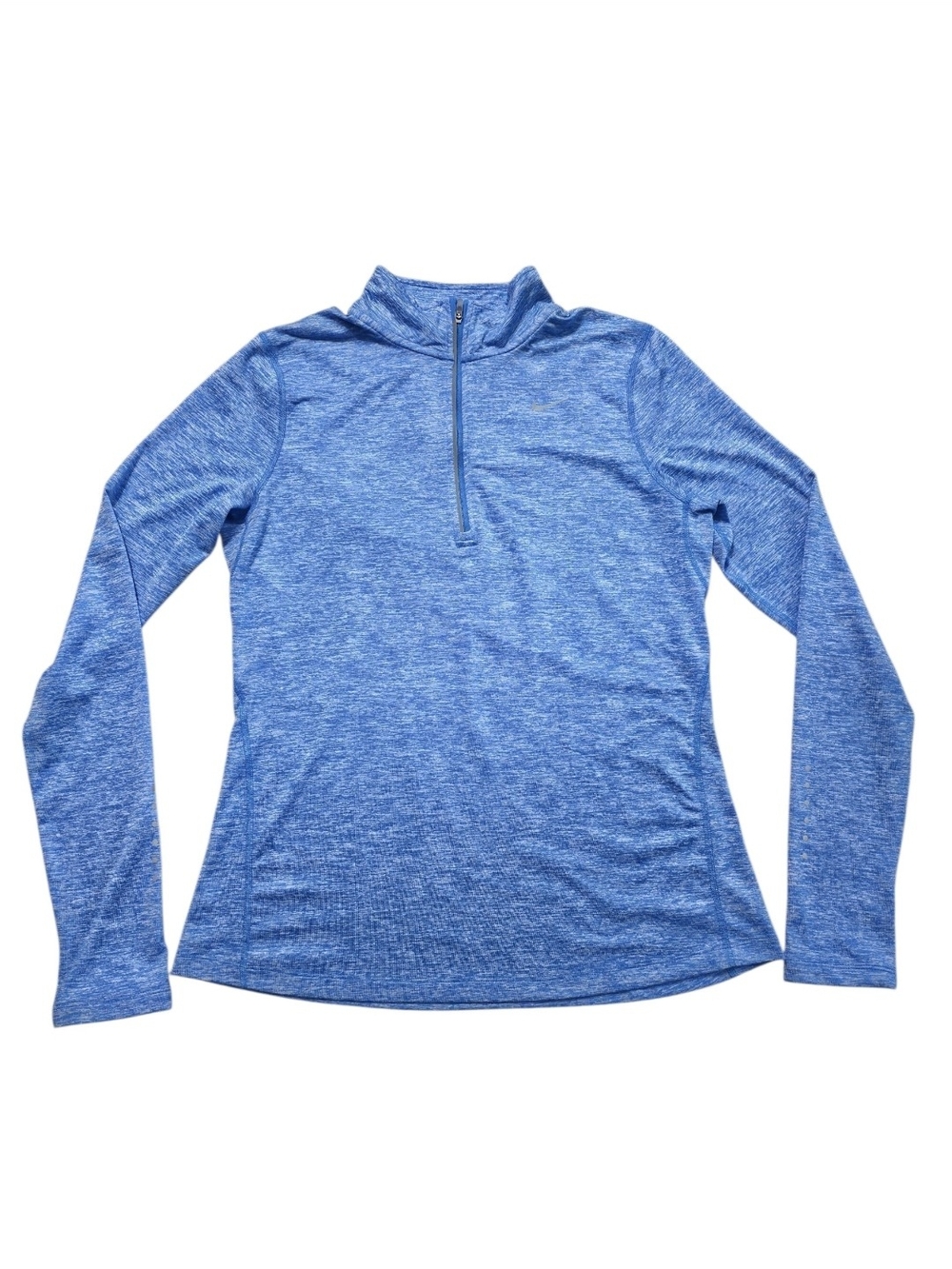 Nike Running Women's Heathered Blue Quarter-Zip Long Sleeve Top